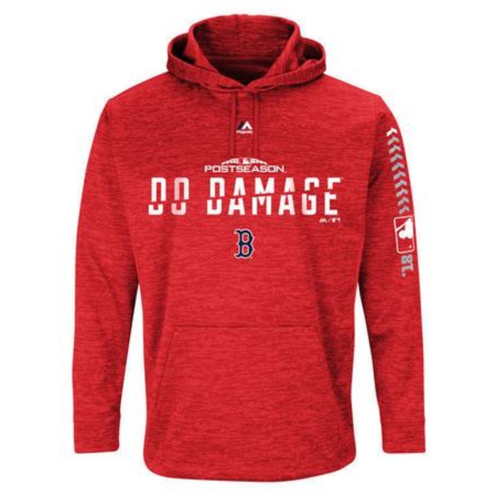 NWT DO DAMAGE WORLDSERIES 2018 BOSTON RED SOX MENS / WOMEN'S POSTSEASON HOODIE S